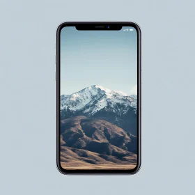 Snowy Mountain Display on Mobile