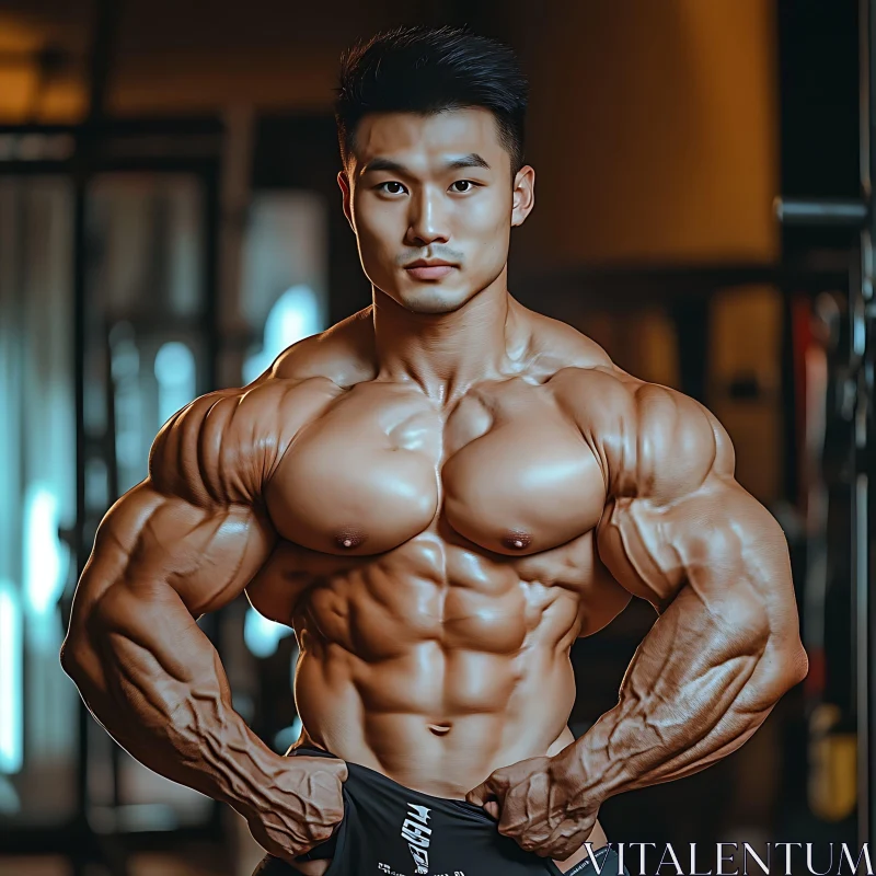 AI ART Strong Man Fitness Bodybuilder