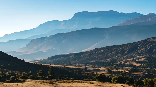 Peaceful Mountain Range Scenery