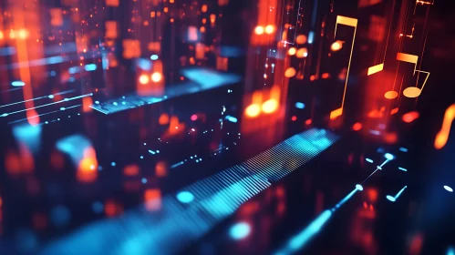 Abstract Neon Musicality