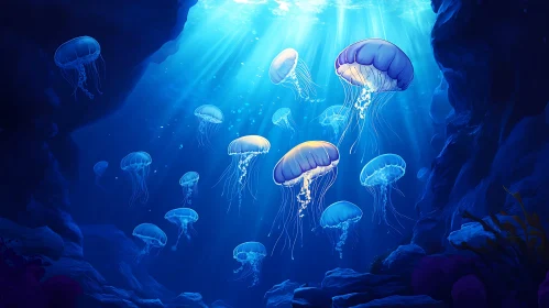 Underwater Jellyfish Serenity