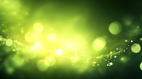 Luminous Green Abstract Bokeh Art