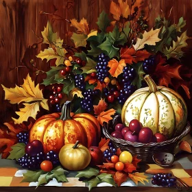 Pumpkins and Grapes Fall Arrangement