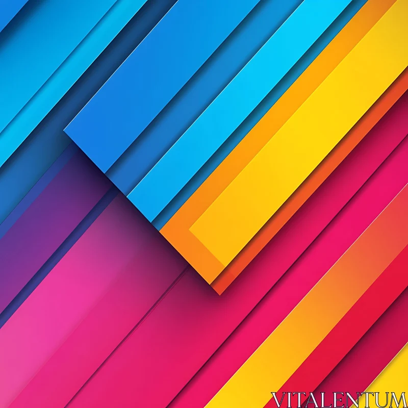 Modern Abstract Color Lines Design AI Image