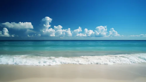 Tranquil Ocean View with Blue Sky