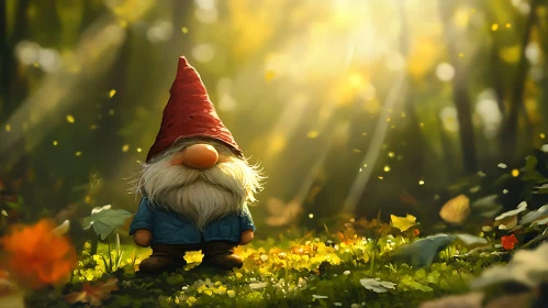 Whimsical Forest Gnome Art