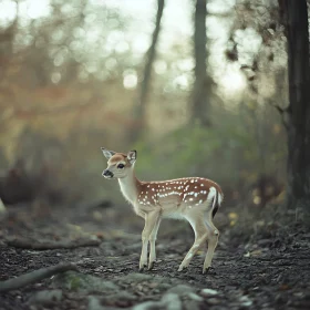 Graceful Deer in Tranquil Woodland