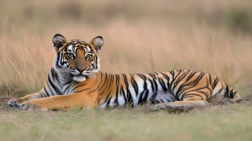 Serene Tiger Portrait in Natural Habitat