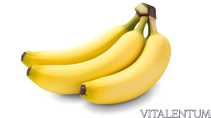 Bunch of Ripe Bananas Close-Up AI Image