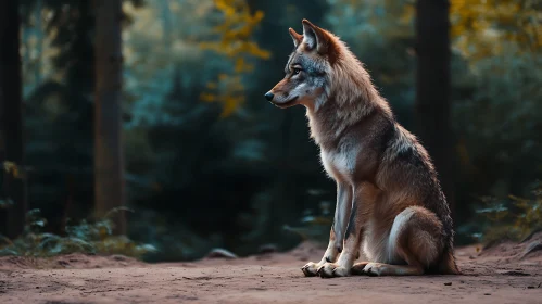 Wolf in Woodland