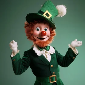 Whimsical Leprechaun Character Portrait