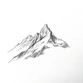 Mountain Peak Line Art