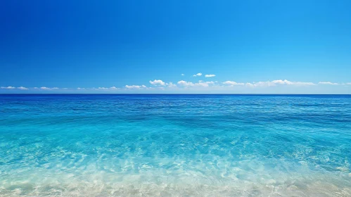 Azure Seascape with Clear Horizon