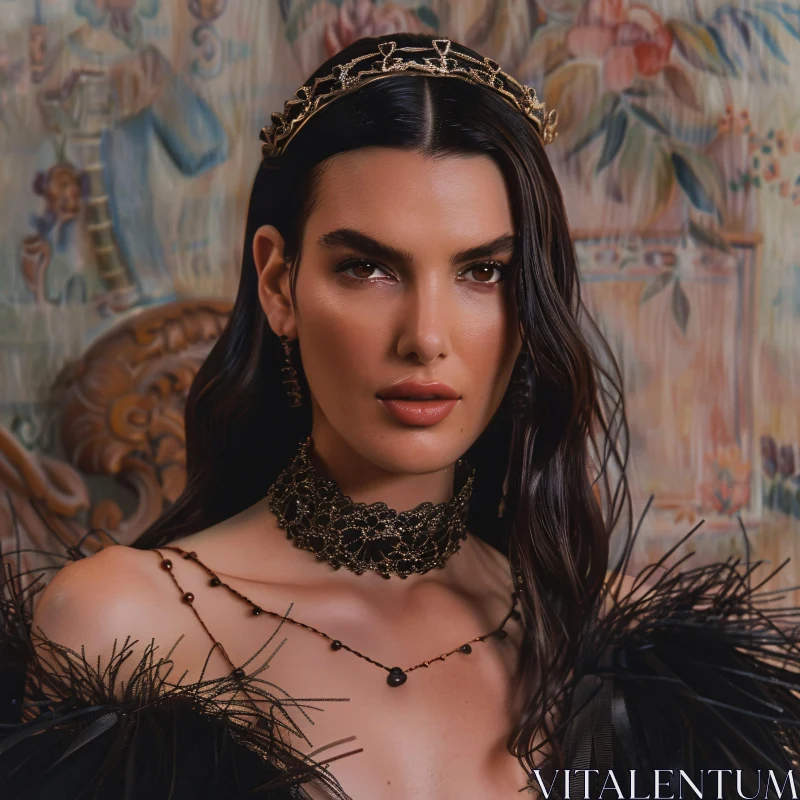 Kendall Jenner's Regal Fashion Statement AI Image