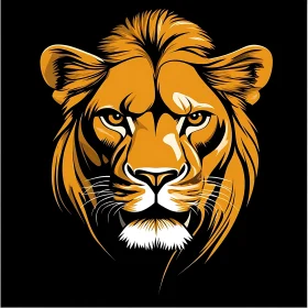Lion Head Graphic Art