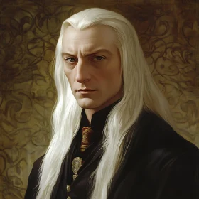 Pale Nobleman with Flowing White Hair