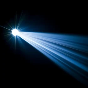 Abstract Light Rays on Black Background