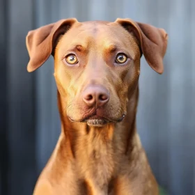 Brown Dog Staring at Camera