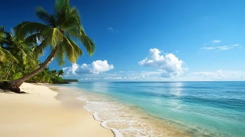 Idyllic Beach Scene with Turquoise Water