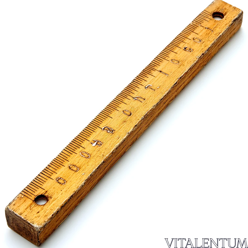 AI ART Antique Wooden Ruler