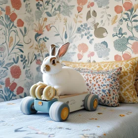 Toy Car Rabbit: A Floral Fantasy