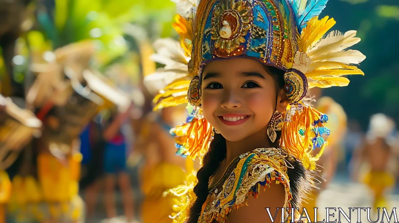 AI ART Feathered Headdress: A Portrait of Joy