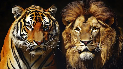 Tiger and Lion: A Wild Portrait
