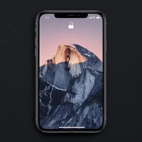 Serene Mountain Landscape on Mobile Screen