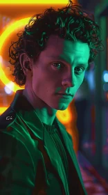 Mystical Tom Holland in Neon Glow