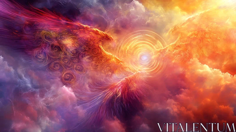 AI ART Swirling Cosmic Energy Art
