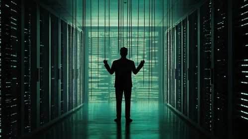 Server Room Silhouette