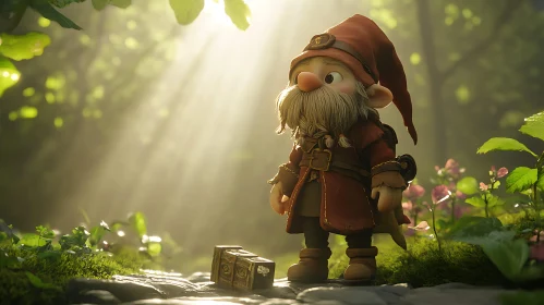 Forest Gnome with Treasure