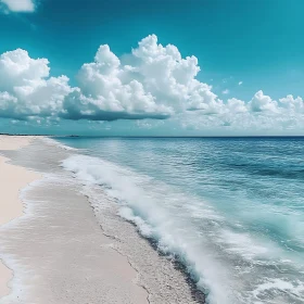 Peaceful Beach Scene With Turquoise Water