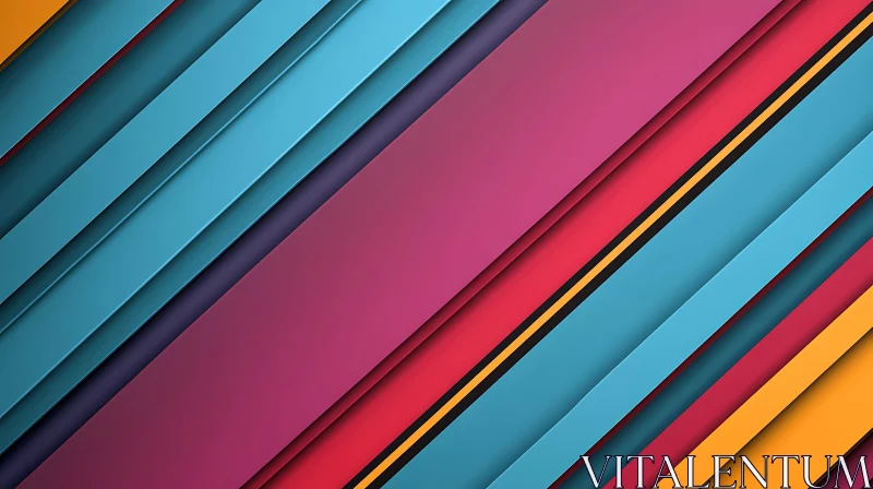 Colorful Diagonal Lines Abstract Design AI Image