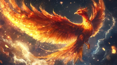Mythical Phoenix Bird Art