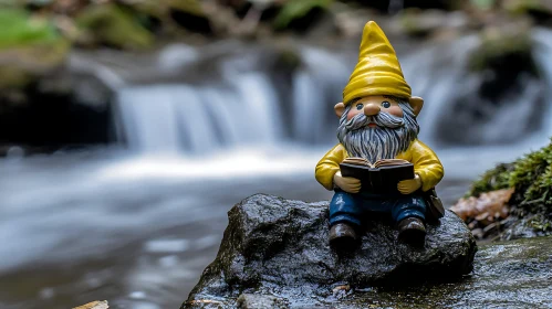 Gnome's Riverside Reading Retreat