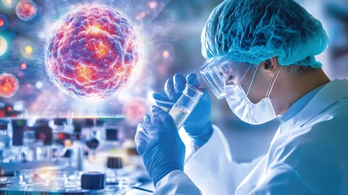 Cell Research under Microscope
