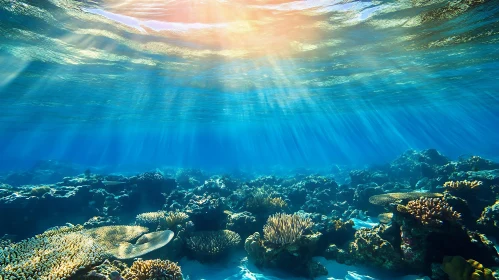 Sunlit Coral Reef Landscape