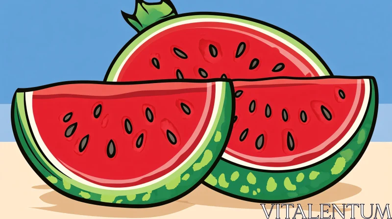 Summer Fruit: Watermelon Delight AI Image