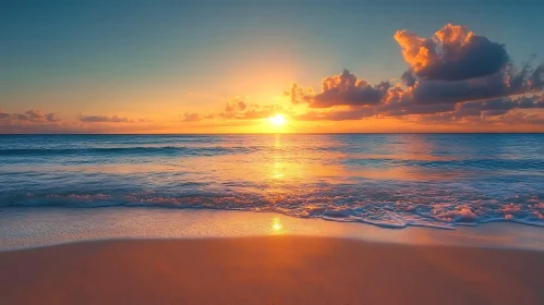 Tranquil Beach at Sunset