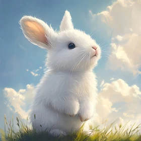 Fluffy Bunny in a Meadow
