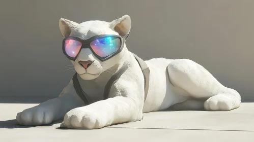 Lion with Stylish Eyewear