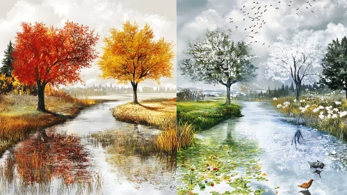 Seasonal River Scenery