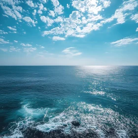 Peaceful Seascape with Sky Reflection