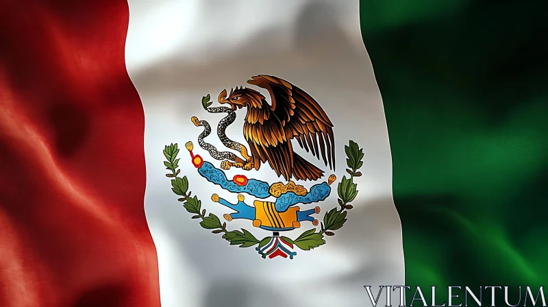 Symbol of Mexico: Flag with Eagle AI Image