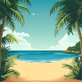 Seaside Bliss: A Tranquil Beach Scene