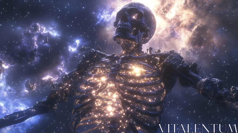 AI ART Celestial Skeleton in the Universe