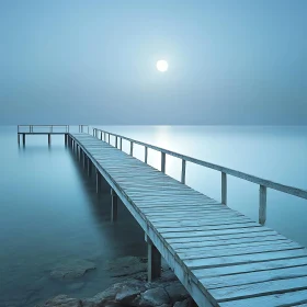 Calm Sea Wooden Pier