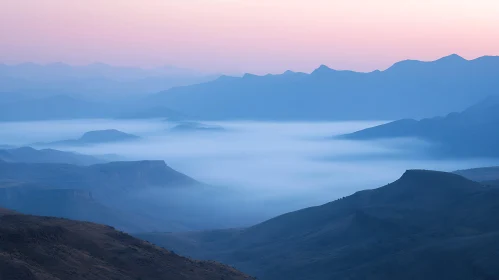 Foggy Mountains Landscape