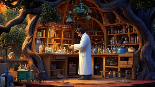 Treehouse Lab with Scientist